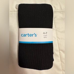 Carter’s black ribbed tights - New